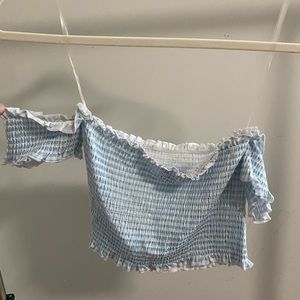 Cropped off the shoulder top